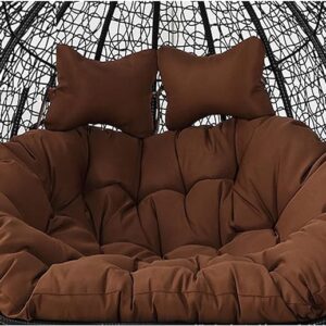 8546 – Coussin marron de balançoire 2 places extérieur neuf