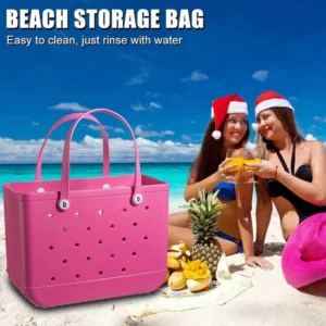 8669 – sacs de plage rose grande capacité 35 x 30 x 13 cm neuf