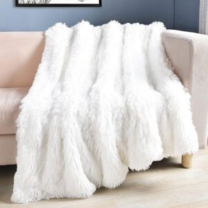 8666 – Couverture Couvre lit blanche 160 x 200 cm neuve