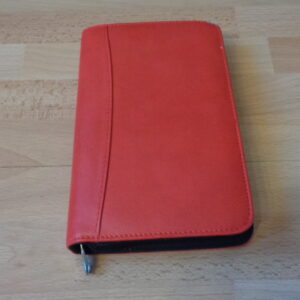 8796 – Portfolio – Bloc-Notes rouge en Cuir PU  avec Calculatrice neuve