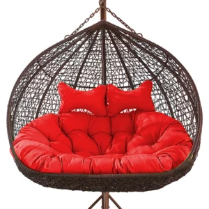 8831 – Coussin rouge de balançoire 2 places extérieur neuf