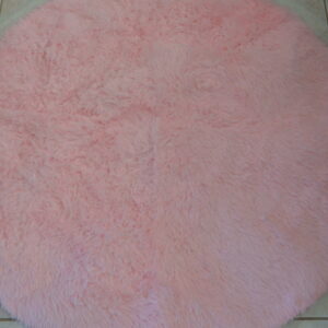 8885  Tapis rond rose 120 cm neuf
