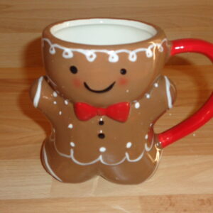 8995– Tasse en céramique avec bonhomme en pain d&rsquo;épices neuve