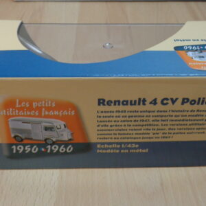 0138  voiture Renault 4 cv police , 1/43 neuve