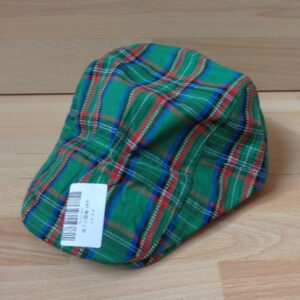 0243 – Casquette Plate à carreaux verte neuve
