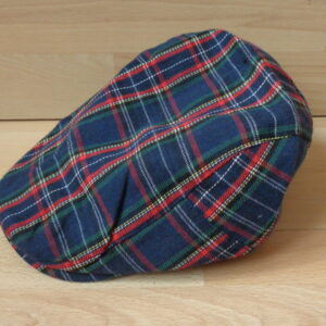 0241 – Casquette Plate à carreaux bleue neuve