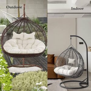 8828 – Coussin blanc de balançoire 2 places extérieur neuf