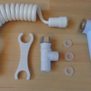 0312 – Kit de pistolet pulvérisateur de WC et bidet de toilette  blanc neuf