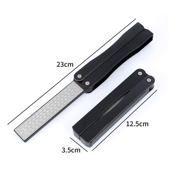 0324 – Aiguiseur de couteaux, aiguiseur double face pliable neuf – Image 3
