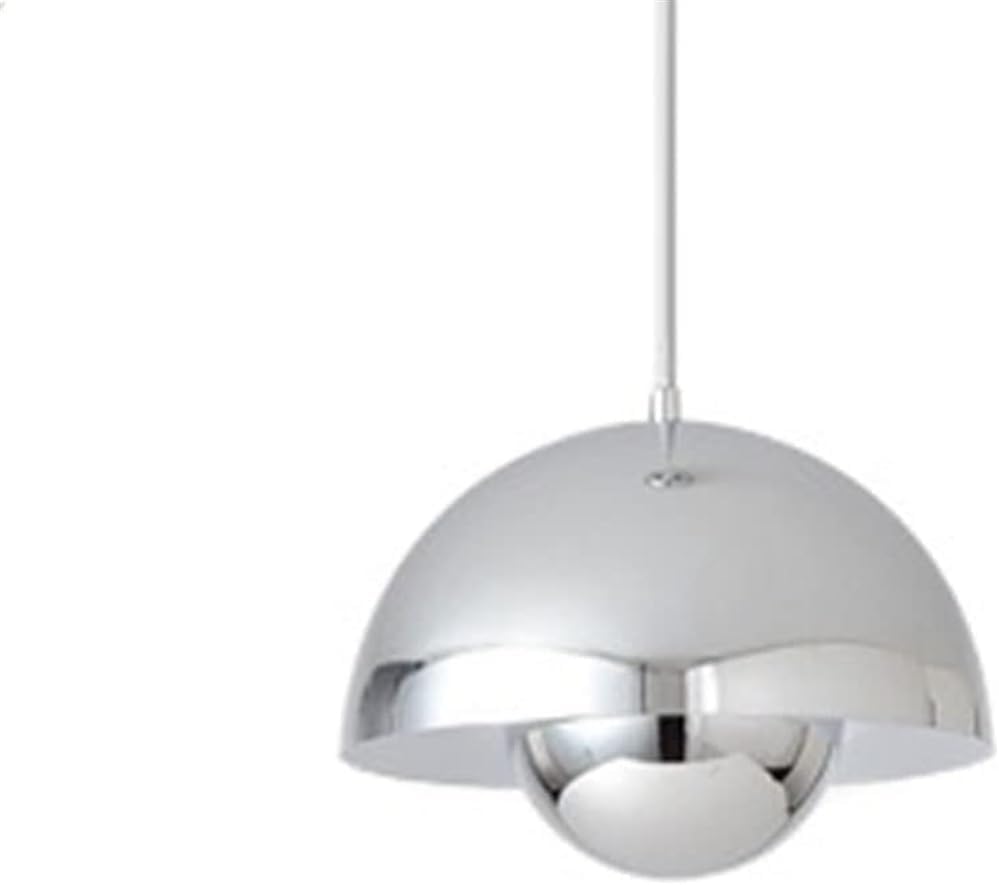 0653 – Lampe suspendue moderne en forme de bouton de fleur chrome neuve
