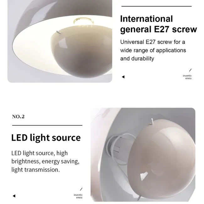 0689 – Lampe suspendue moderne en forme de bouton de fleur rose neuve – Image 6
