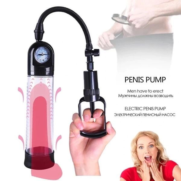 0803 – Pompe à pénis de précision avec poignée à gâchette et manomètre neuve – Image 2