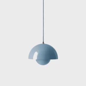 0851 – Lampe suspendue moderne en forme de bouton de fleur bleue neuve