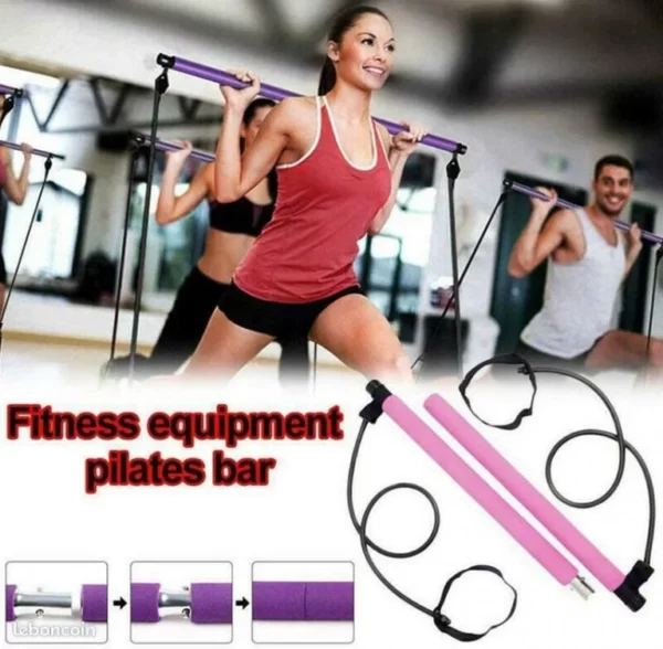 0893 – Kit de Barre de Pilates Portable violette neuve – Image 16