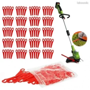 0964 –100 lames plastiques pour coupe bordure neuve .