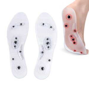 1084 – Semelles orthopédiques  magnétiques transparentes pour hommes et femmes neuves