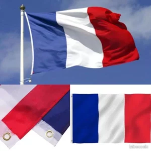 0878 – Grande Drapeau  Français 150 x 90 CM  neuf .