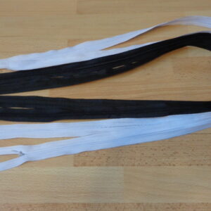 1029 –  Lot de fermetures-éclair blanche et noir 95 cm neuves .