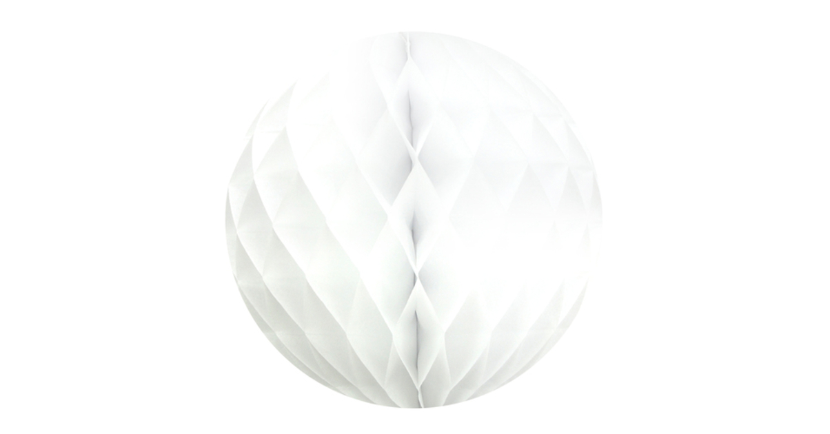 0941 – Boule en papier alvéolée mauve ou blanc neuve .