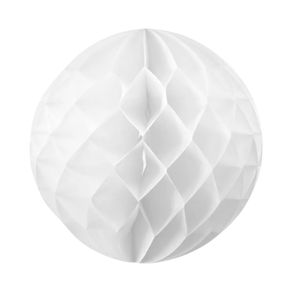 0941 – Boule en papier alvéolée mauve ou blanc neuve . – Image 3
