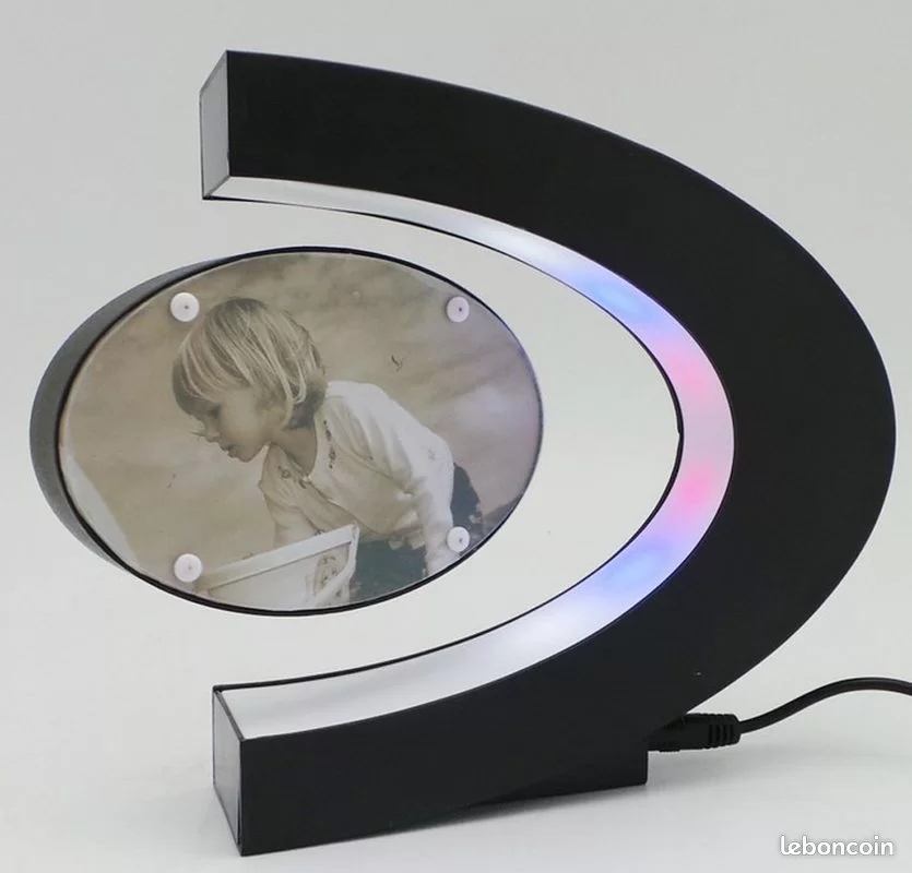 1086 – Cadre Photo flottant électronique à lévitation magnétique, avec lumières LED neuf – Image 9