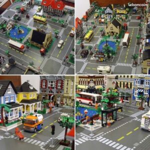1276 – Plaques Route courbe Compatible avec Lego City, Plaque 25,6 x 25,6 cm neuve