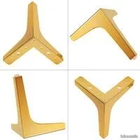 1279 – 4 pieds dorées 17 cm neufs