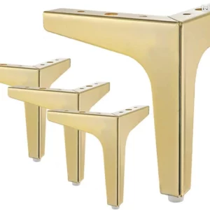 1279 – 4 pieds dorées 17 cm neufs