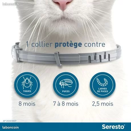 1325 — Collier anti puces et anti tiques pour chats et chiens neuf – Image 4