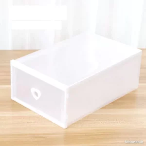 1299 – Boîte blanche de rangement à tiroirs en plastique neuve