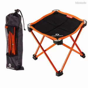 1294 – Tabouret pliable Portable noire neuf