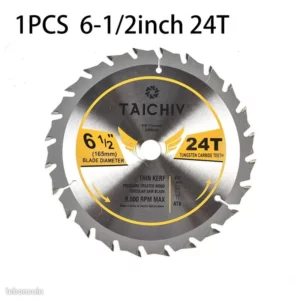 1315 – Lame de scie circulaire 6-1/2 pouces, 165mm 24T neuve