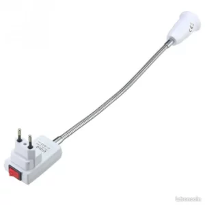 1372 – Adaptateur Flexible d’ampoule de lampe E27 neuf