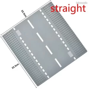 1275 – Plaques Route droite Compatible avec Lego City, Plaque 25,6 x 25,6 cm neuve