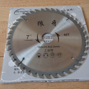 1215 – Lame de scie circulaire, 7 pouces 180 x 2,2 x 25,4 mm T60 neuve