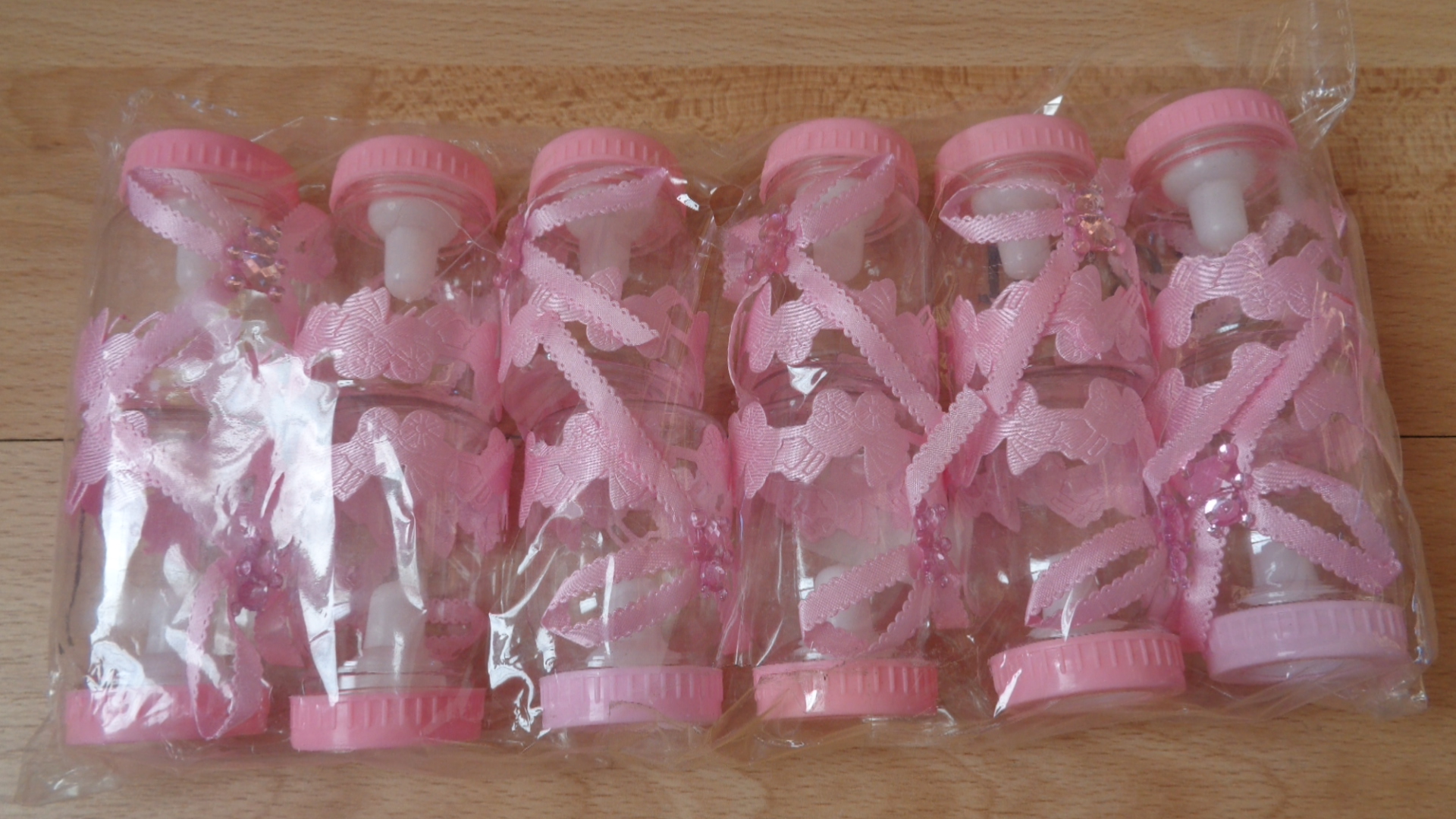 1222 – 12 pièces Biberon Bouteille roses , biberons à dragées neufs – Image 9