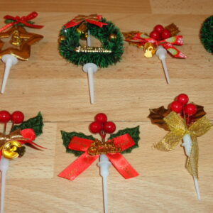 1398 – Lot de 10 décorations NOËL Assortis Décoration BUCHES neuves