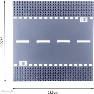 1275 – Plaques Route droite Compatible avec Lego City, Plaque 25,6 x 25,6 cm neuve