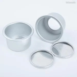 1360 –  5 moules de cuisson en alliage d’aluminium rond neufs