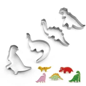 1228 – 4 Moules à gâteaux , dinosaures neufs
