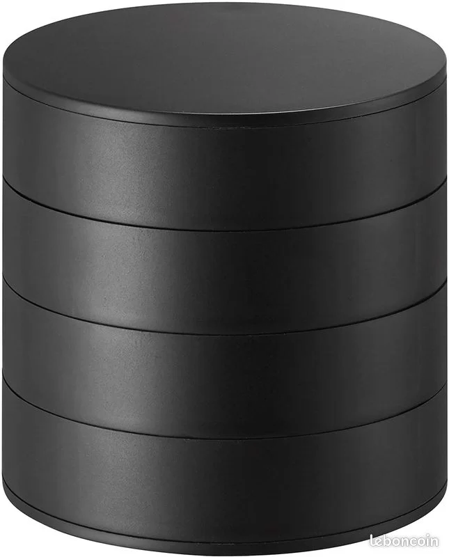 1474 – La Boite à bijoux ronde noire neuve – Image 3