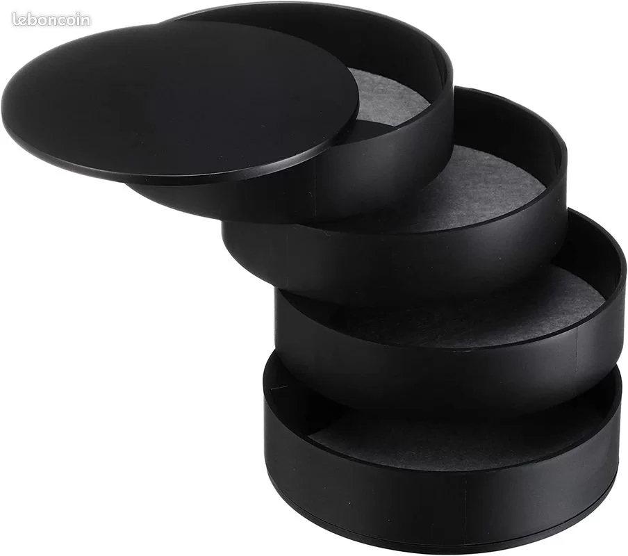 1474 – La Boite à bijoux ronde noire neuve – Image 8