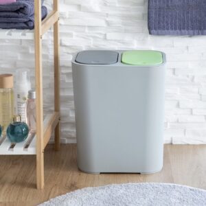 1518 – Double Poubelle de Recyclage à Poussoir Double neuve