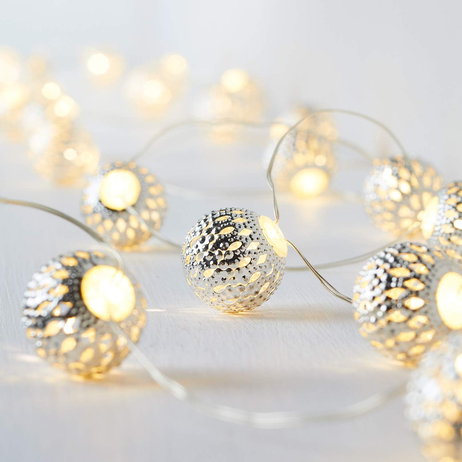 1601 – Guirlande Lumineuse de 300 cm de 20 Boules neuve – Image 2