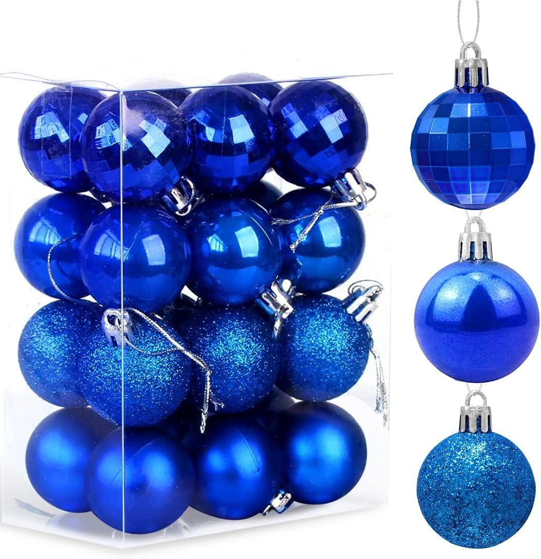 1604 – 10 Boules de Noël Couleur bleues 60 mm neuves – Image 5
