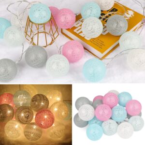 1603 – Guirlande lumineuse à piles , 20 Boules neuve