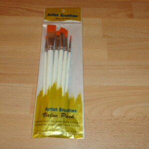 1580 – Lot de 6 Pinceaux de peinture aquarelle, Acrylique, Huile neufs