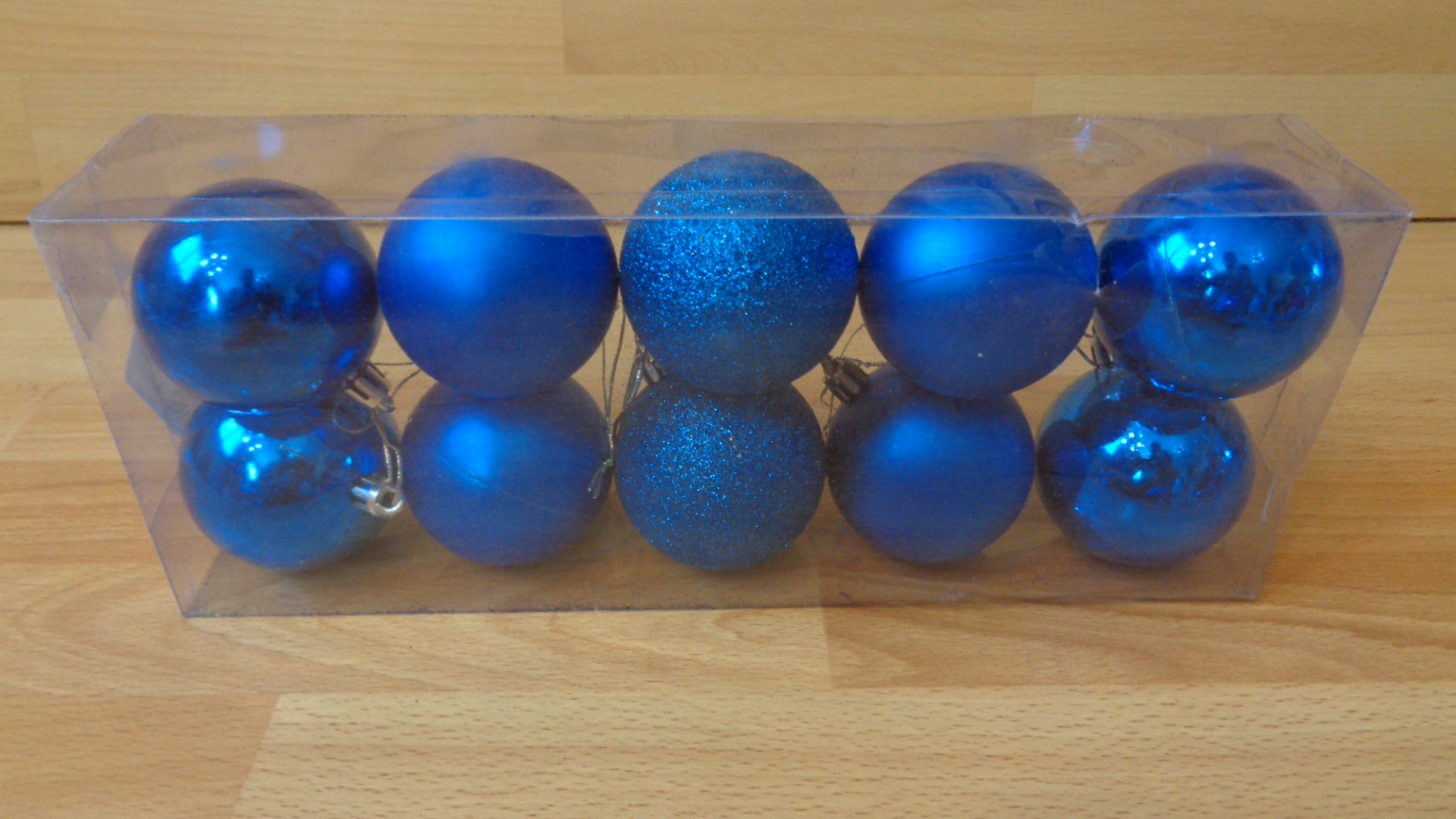 1604 – 10 Boules de Noël Couleur bleues 60 mm neuves – Image 7