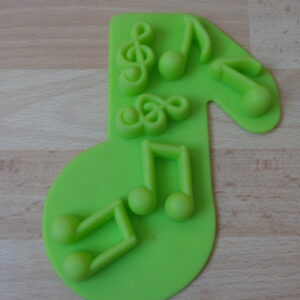 1706 – Moule en silicone note de musique neuf