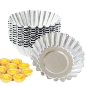 2046 – 10 moules à tarte en aluminium pour gâteaux 5 cm neufs
